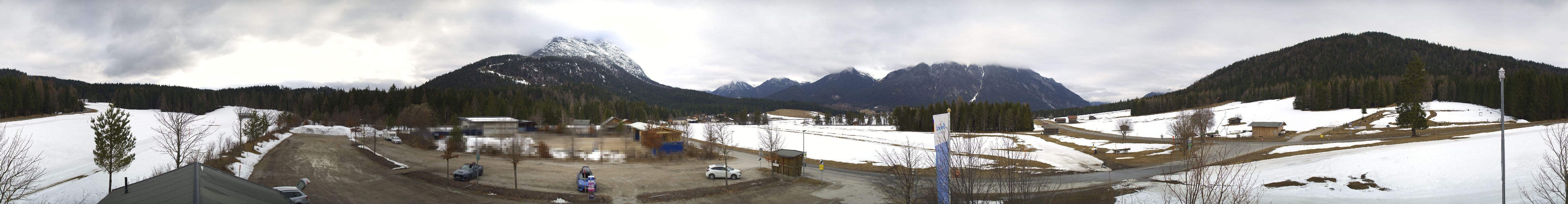 Archiv Foto Webcam Leutasch Moos - Rödlach Parkplatz