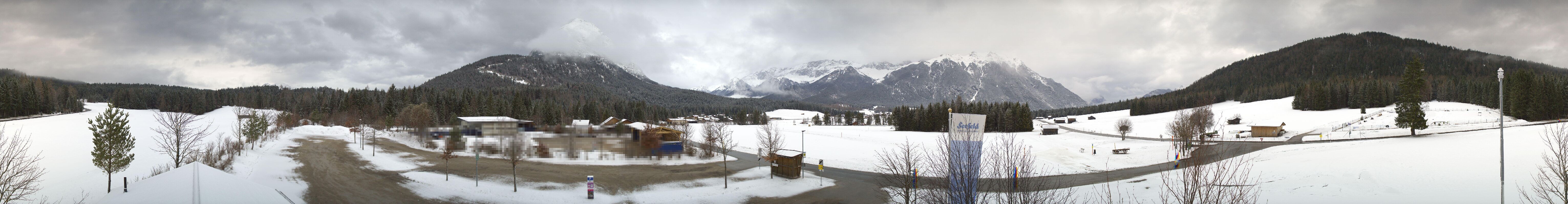 Archiv Foto Webcam Leutasch Moos - Rödlach Parkplatz