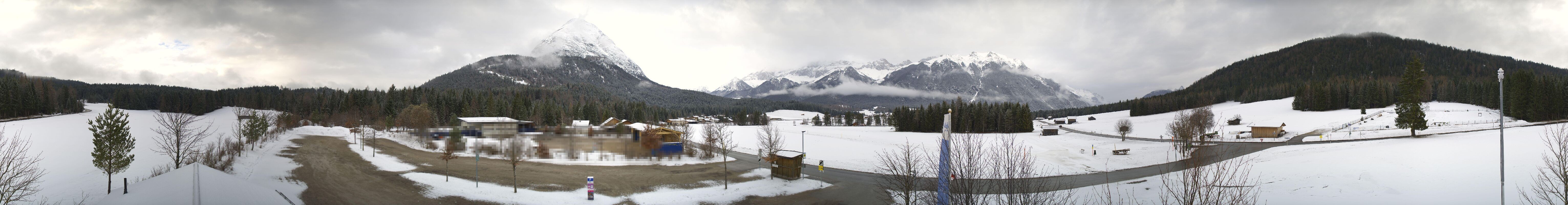 Archiv Foto Webcam Leutasch Moos - Rödlach Parkplatz