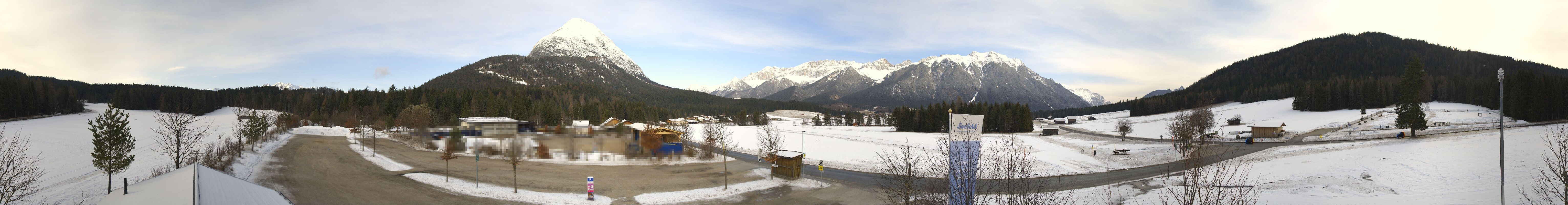 Archiv Foto Webcam Leutasch Moos - Rödlach Parkplatz