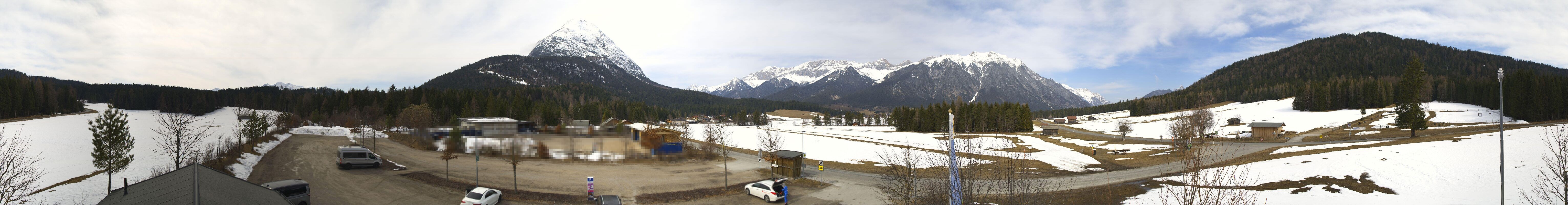 Archiv Foto Webcam Leutasch Moos - Rödlach Parkplatz