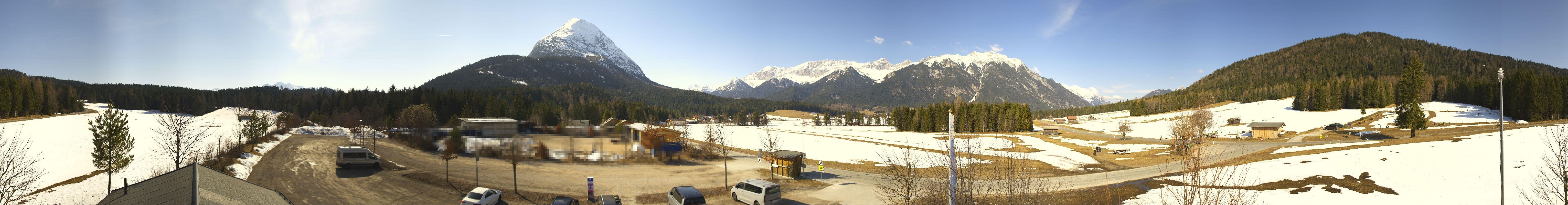 Archiv Foto Webcam Leutasch Moos - Rödlach Parkplatz