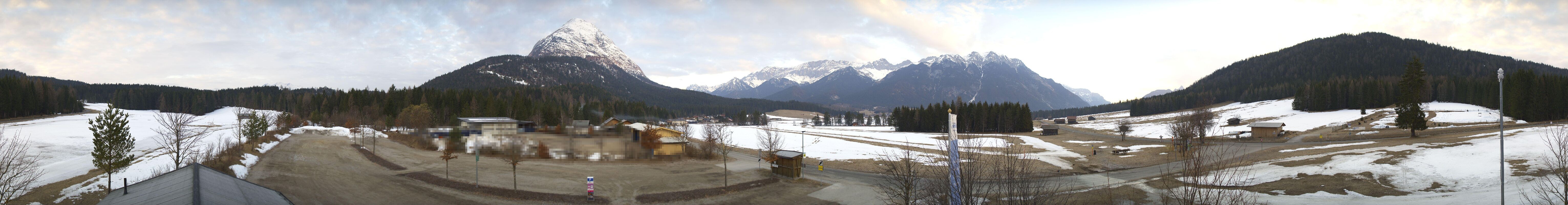 Archiv Foto Webcam Leutasch Moos - Rödlach Parkplatz