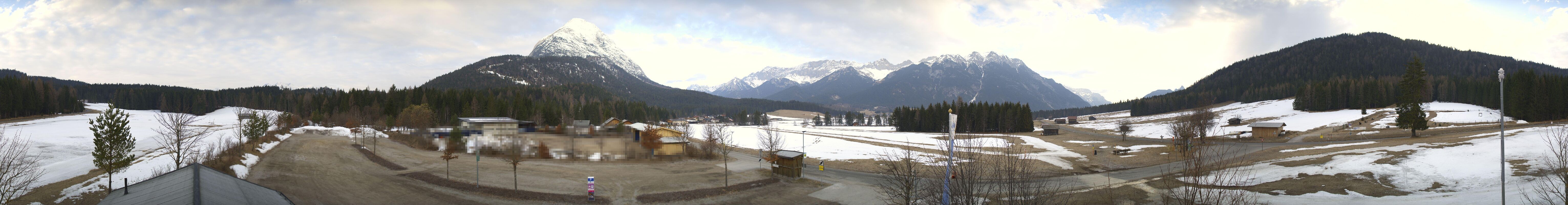 Archiv Foto Webcam Leutasch Moos - Rödlach Parkplatz