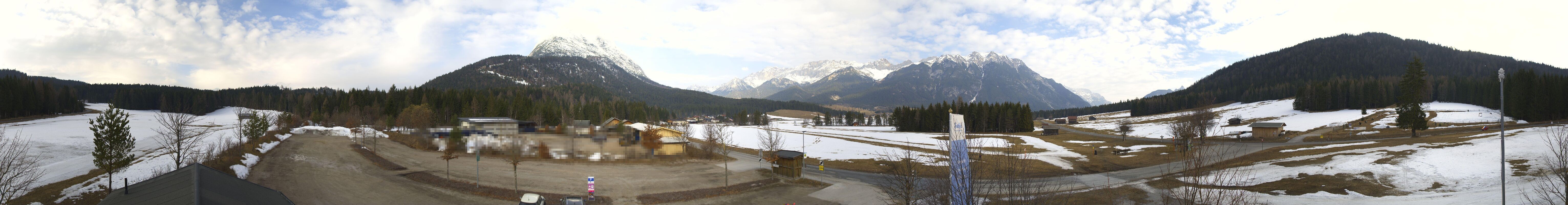 Archiv Foto Webcam Leutasch Moos - Rödlach Parkplatz