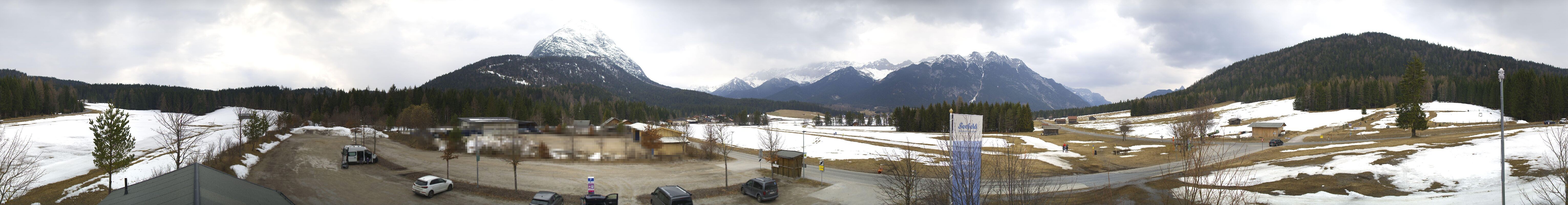 Archiv Foto Webcam Leutasch Moos - Rödlach Parkplatz