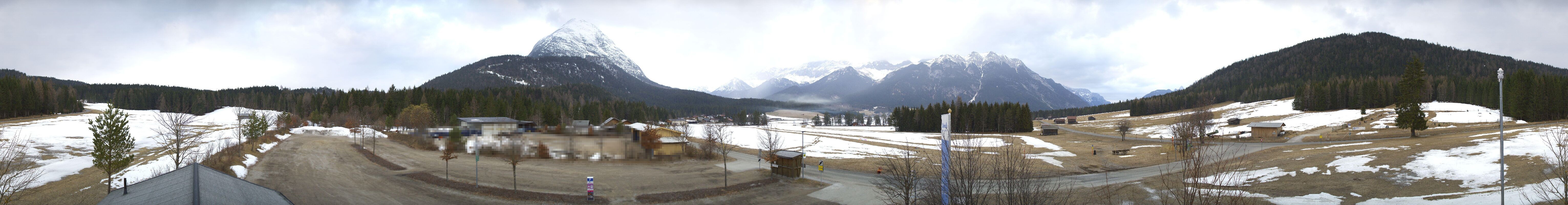 Archiv Foto Webcam Leutasch Moos - Rödlach Parkplatz