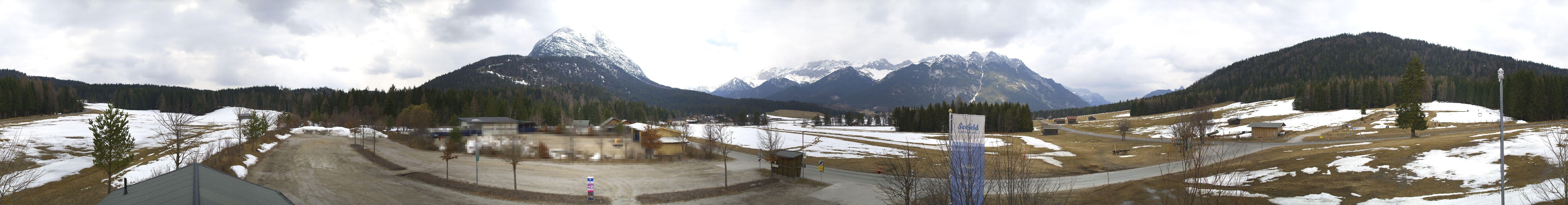 Archiv Foto Webcam Leutasch Moos - Rödlach Parkplatz