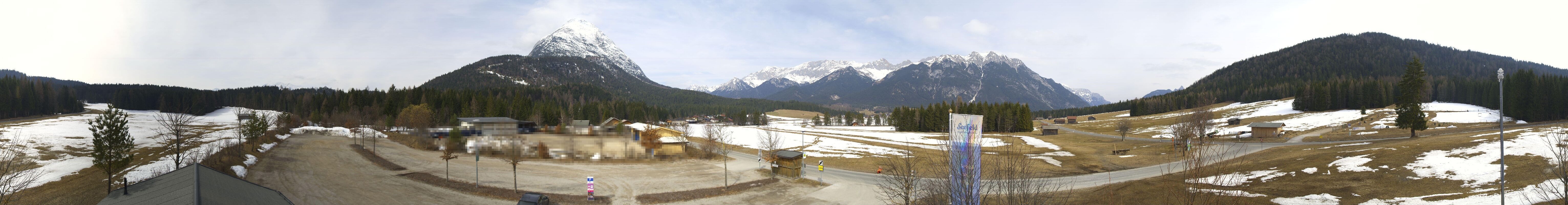 Archiv Foto Webcam Leutasch Moos - Rödlach Parkplatz