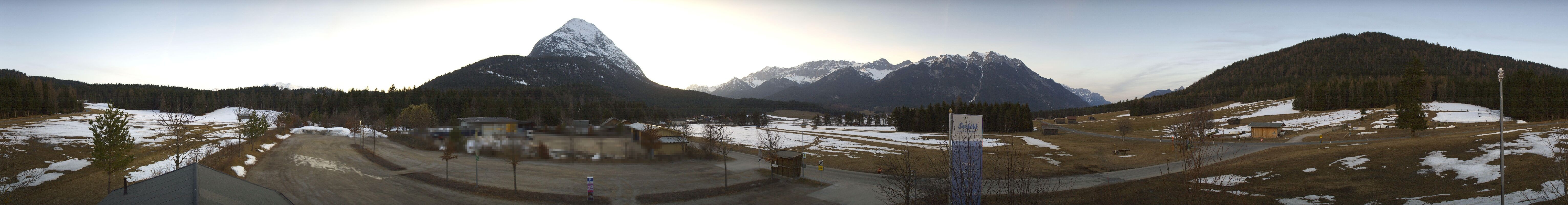 Archiv Foto Webcam Leutasch Moos - Rödlach Parkplatz