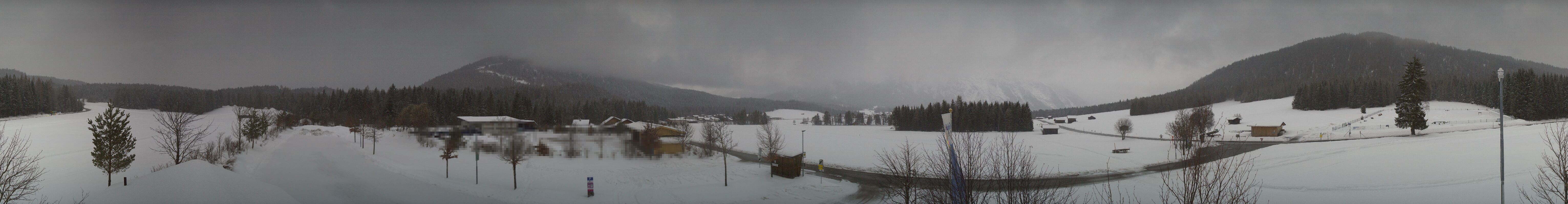 Archiv Foto Webcam Leutasch Moos - Rödlach Parkplatz