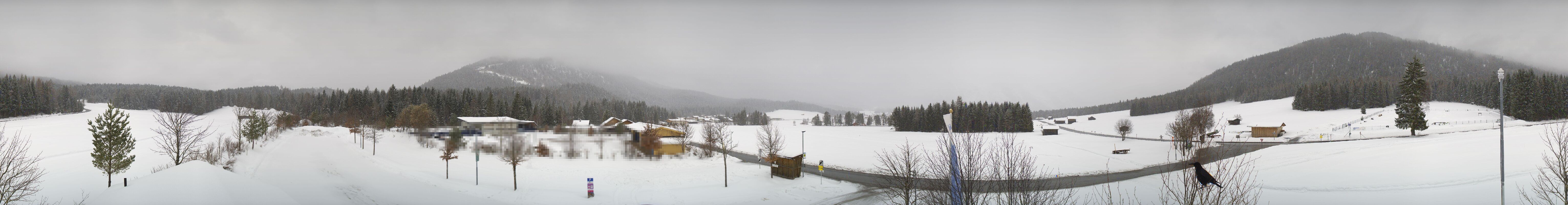 Archiv Foto Webcam Leutasch Moos - Rödlach Parkplatz