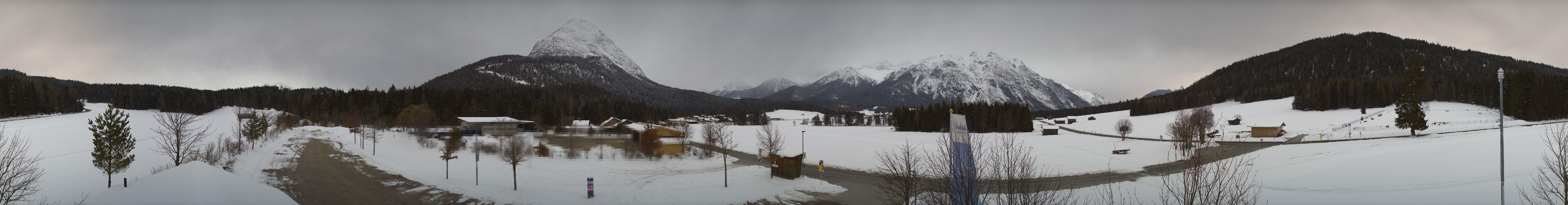 Archiv Foto Webcam Leutasch Moos - Rödlach Parkplatz