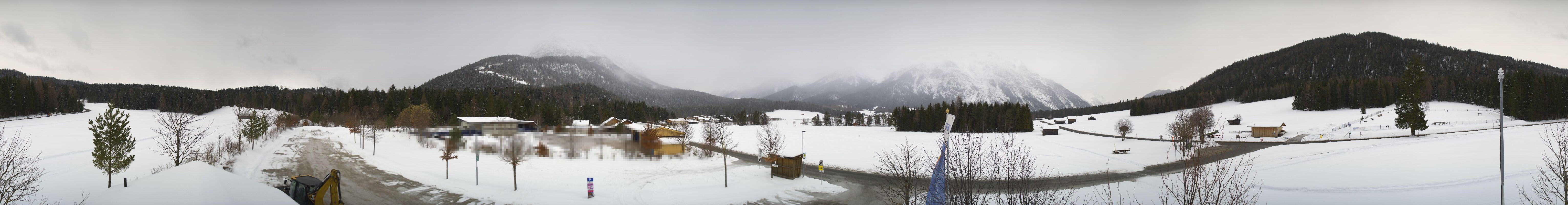 Archiv Foto Webcam Leutasch Moos - Rödlach Parkplatz