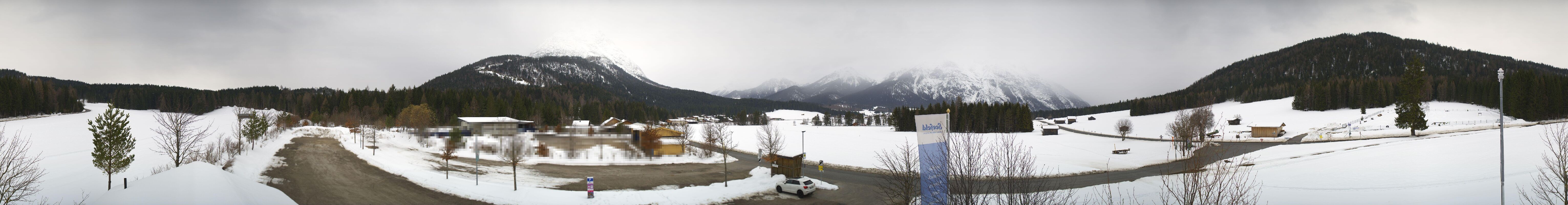 Archiv Foto Webcam Leutasch Moos - Rödlach Parkplatz