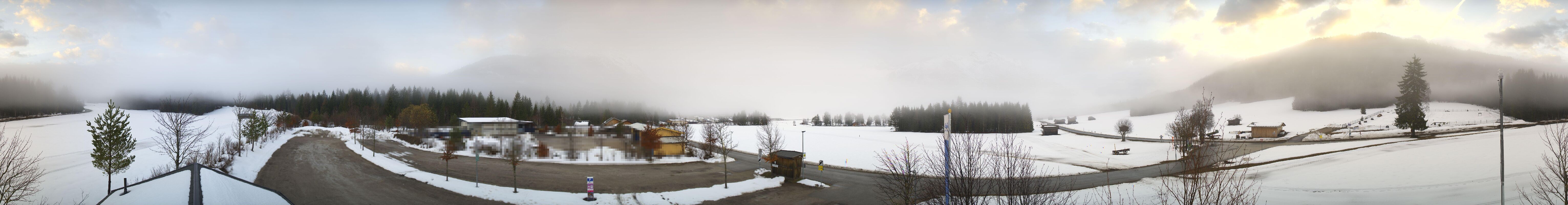 Archiv Foto Webcam Leutasch Moos - Rödlach Parkplatz