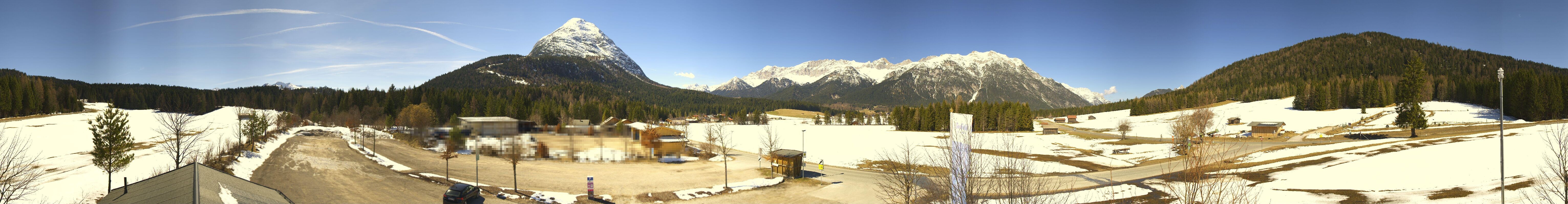 Archiv Foto Webcam Leutasch Moos - Rödlach Parkplatz