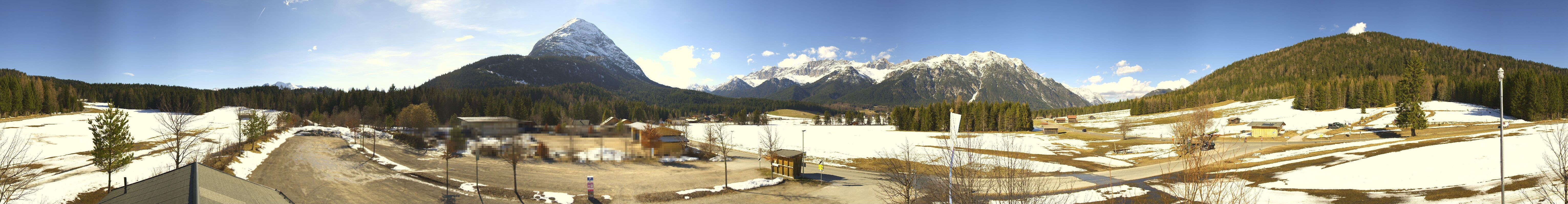 Archiv Foto Webcam Leutasch Moos - Rödlach Parkplatz