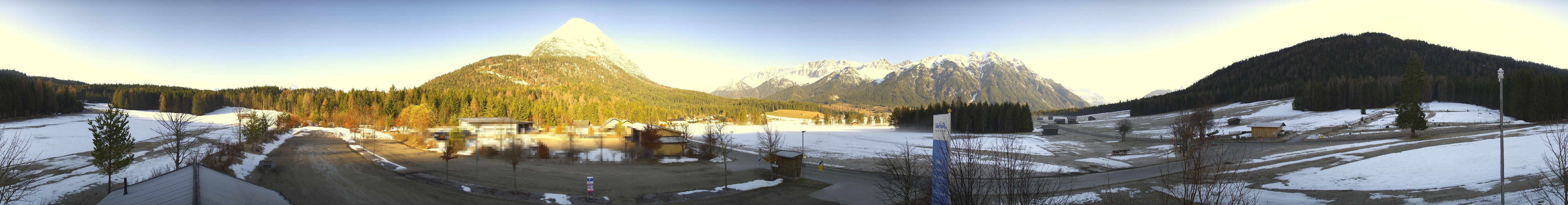 Archiv Foto Webcam Leutasch Moos - Rödlach Parkplatz