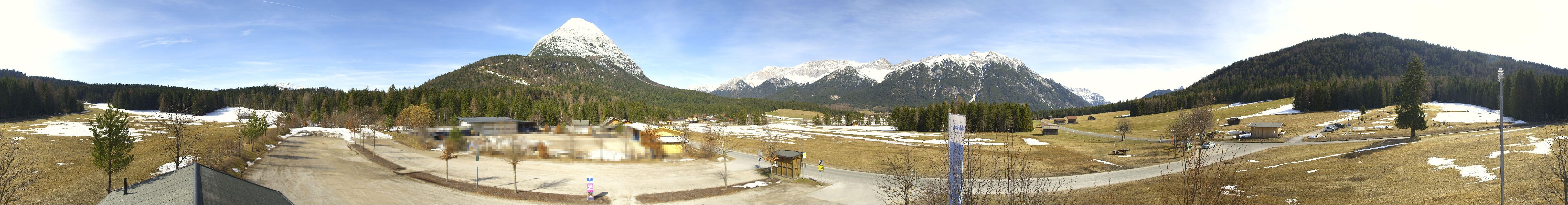 Archiv Foto Webcam Leutasch Moos - Rödlach Parkplatz