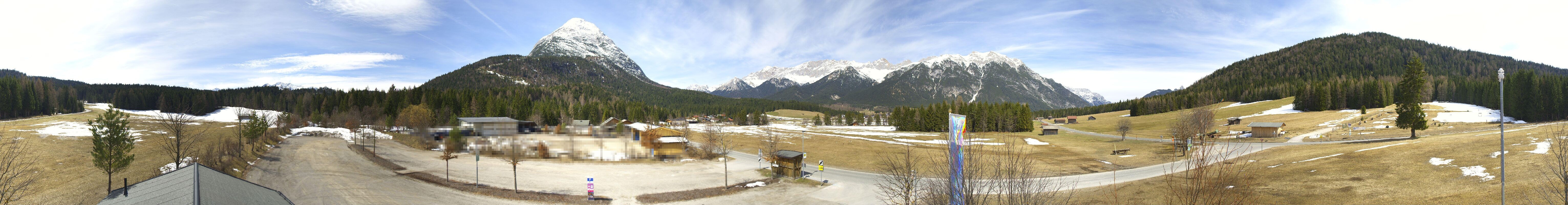 Archiv Foto Webcam Leutasch Moos - Rödlach Parkplatz