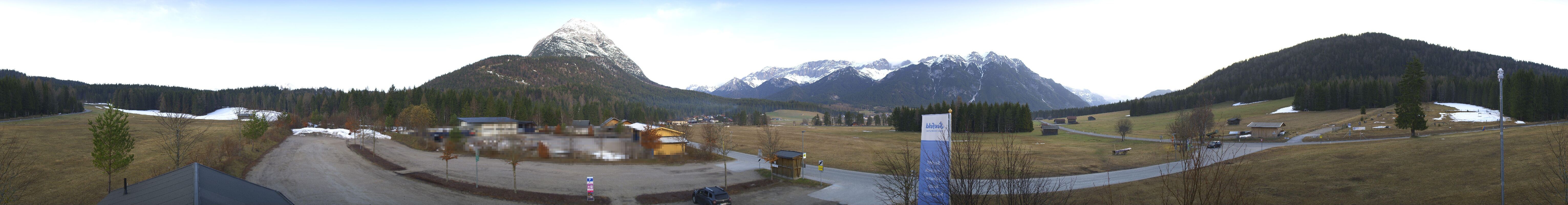 Archiv Foto Webcam Leutasch Moos - Rödlach Parkplatz