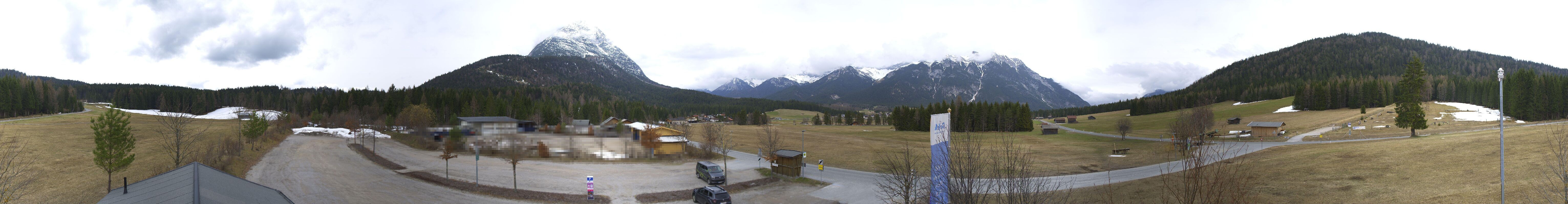 Archiv Foto Webcam Leutasch Moos - Rödlach Parkplatz