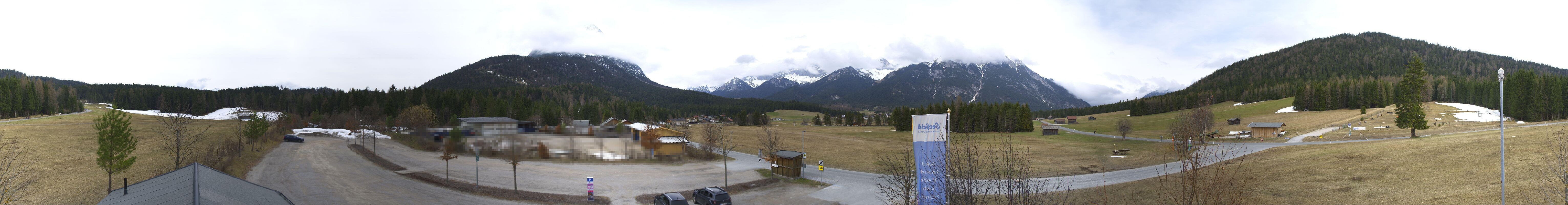 Archiv Foto Webcam Leutasch Moos - Rödlach Parkplatz