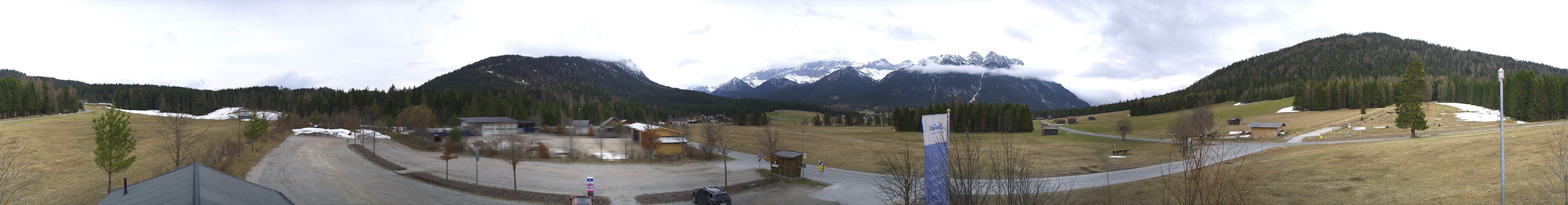 Archiv Foto Webcam Leutasch Moos - Rödlach Parkplatz