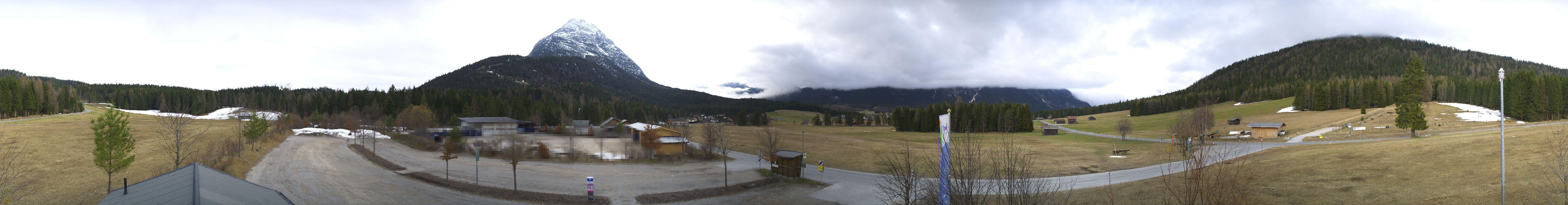 Archiv Foto Webcam Leutasch Moos - Rödlach Parkplatz