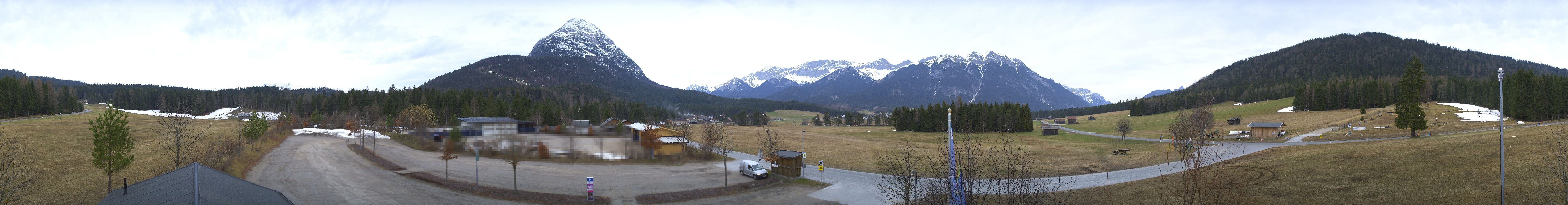 Archiv Foto Webcam Leutasch Moos - Rödlach Parkplatz