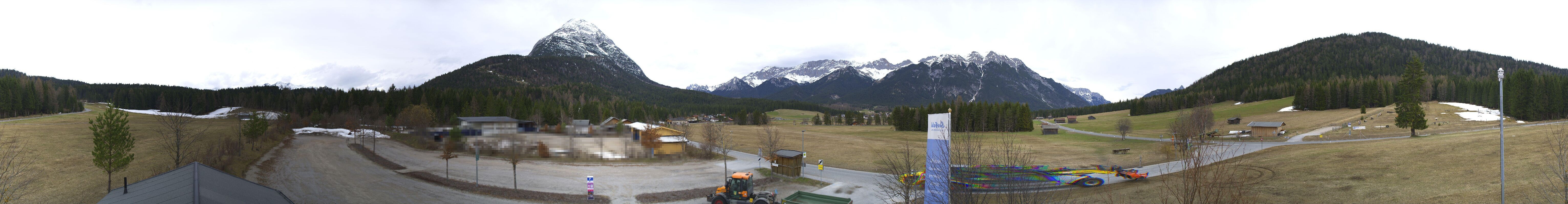 Archiv Foto Webcam Leutasch Moos - Rödlach Parkplatz