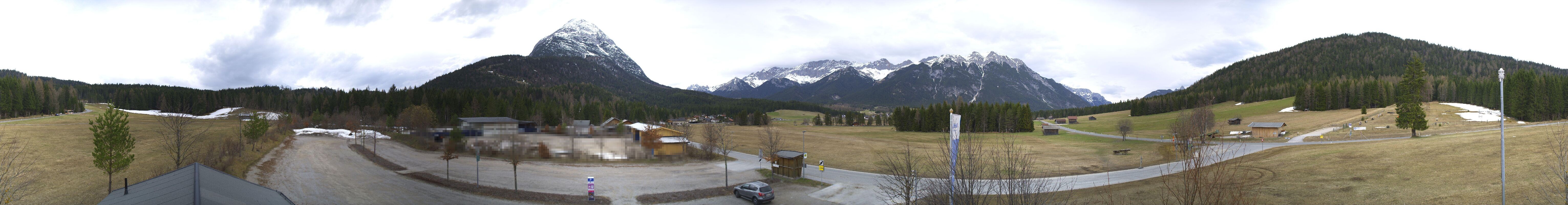 Archiv Foto Webcam Leutasch Moos - Rödlach Parkplatz