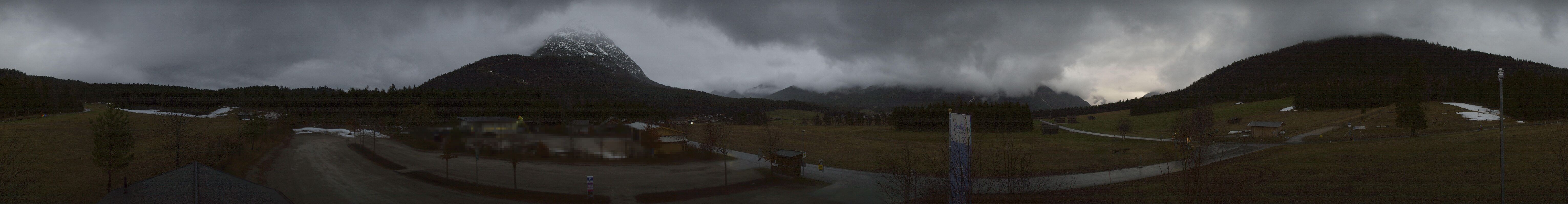 Archiv Foto Webcam Leutasch Moos - Rödlach Parkplatz