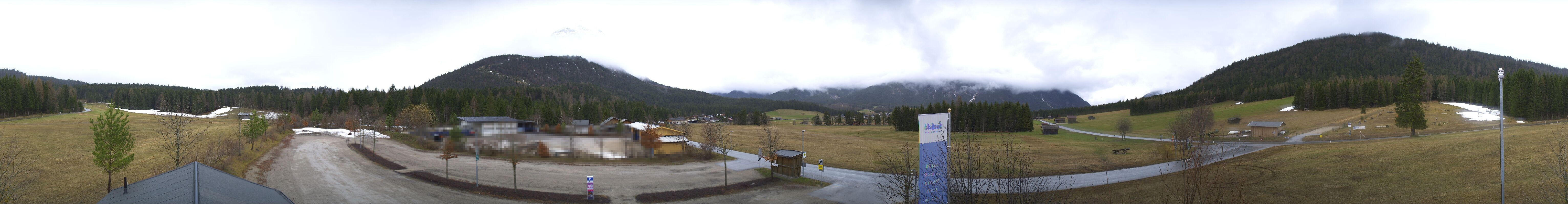 Archiv Foto Webcam Leutasch Moos - Rödlach Parkplatz