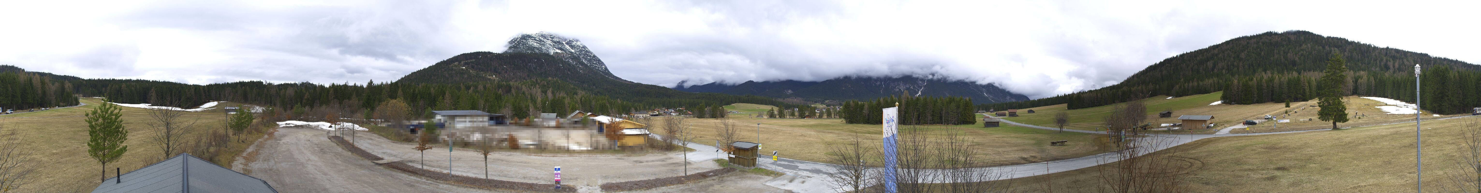 Archiv Foto Webcam Leutasch Moos - Rödlach Parkplatz