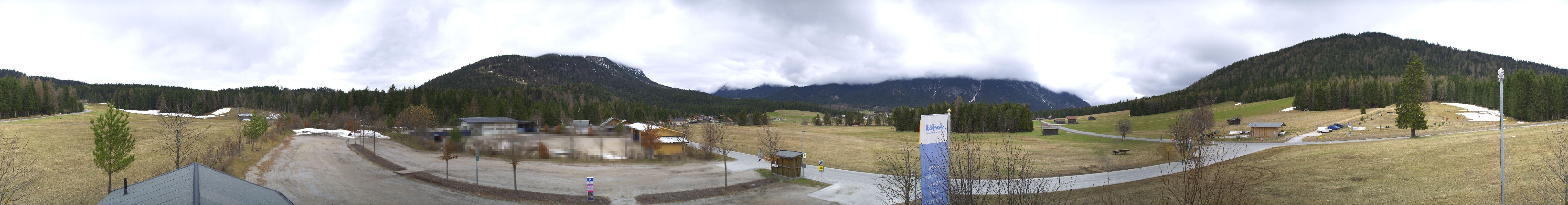 Archiv Foto Webcam Leutasch Moos - Rödlach Parkplatz