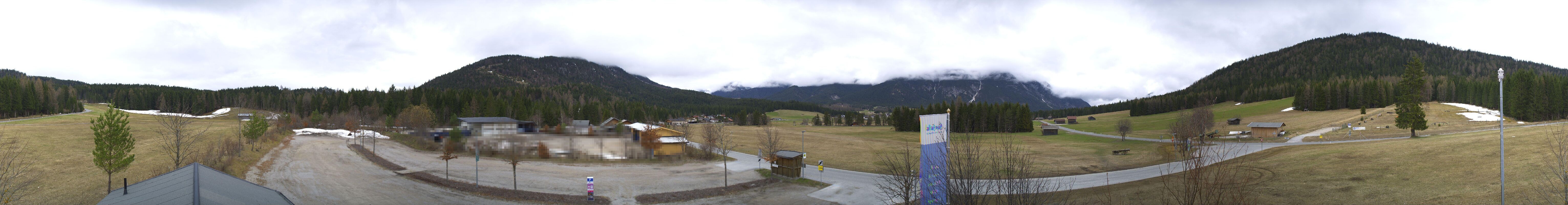 Archiv Foto Webcam Leutasch Moos - Rödlach Parkplatz