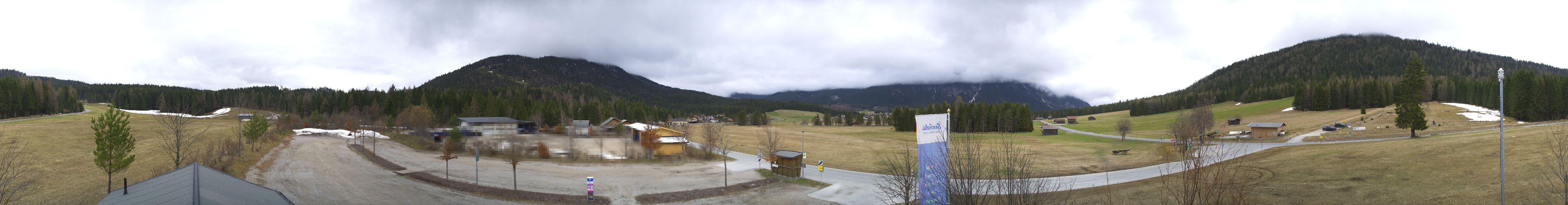 Archiv Foto Webcam Leutasch Moos - Rödlach Parkplatz