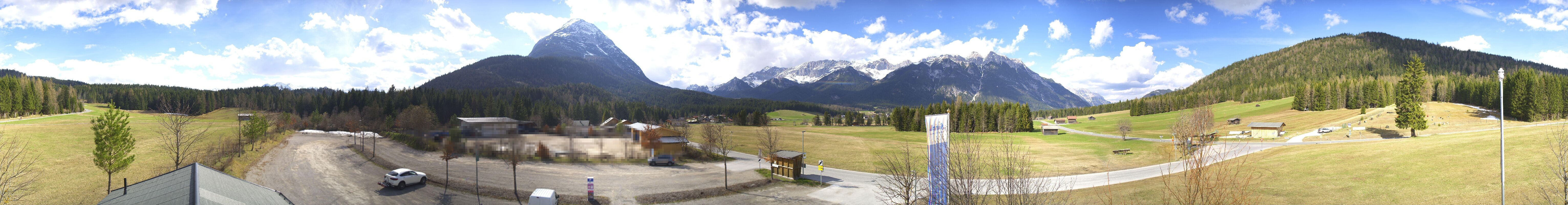 Archived image Webcam Leutasch Moos - Rödlach Parking