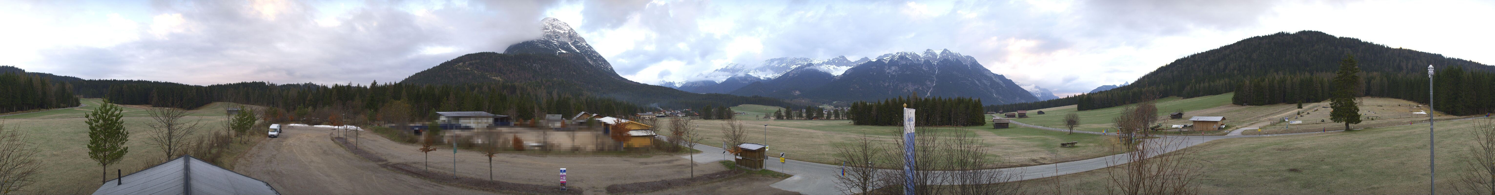 Archiv Foto Webcam Leutasch Moos - Rödlach Parkplatz