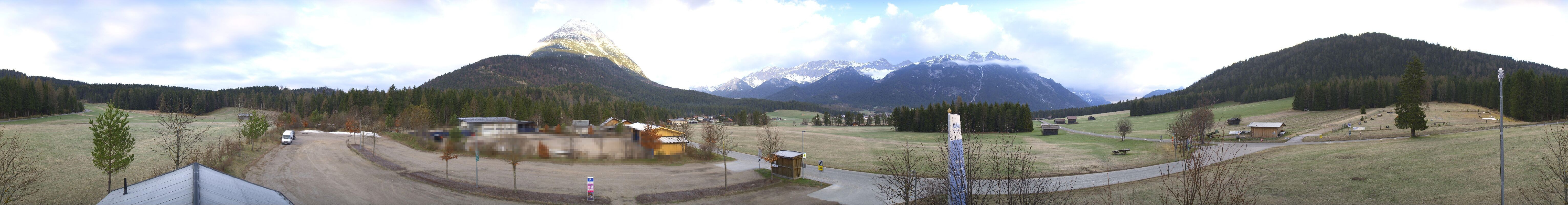 Archiv Foto Webcam Leutasch Moos - Rödlach Parkplatz