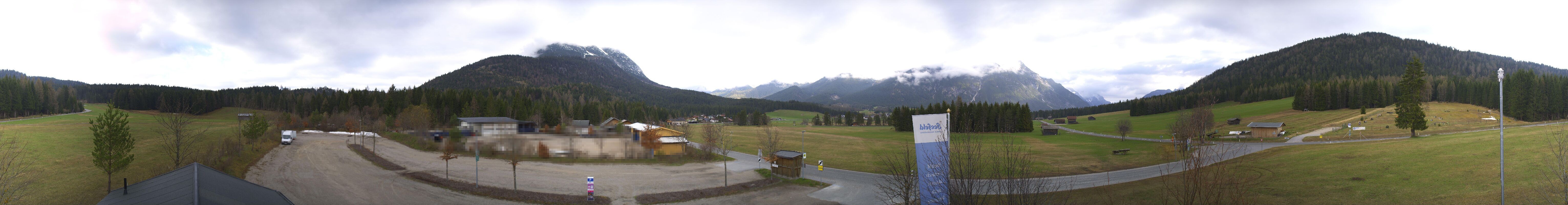 Archiv Foto Webcam Leutasch Moos - Rödlach Parkplatz