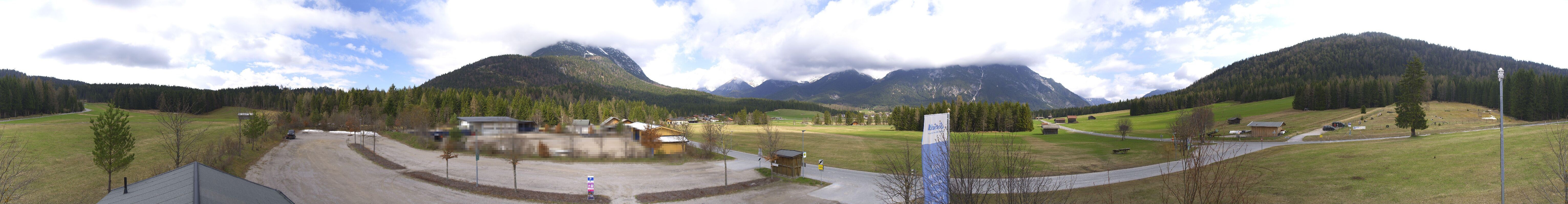 Archiv Foto Webcam Leutasch Moos - Rödlach Parkplatz