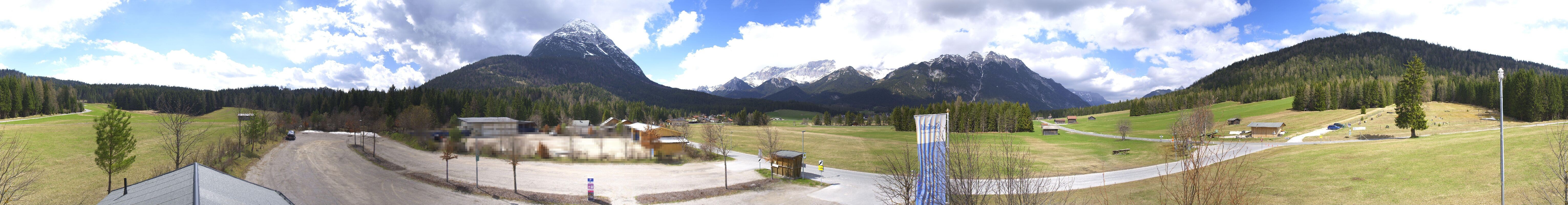 Archiv Foto Webcam Leutasch Moos - Rödlach Parkplatz