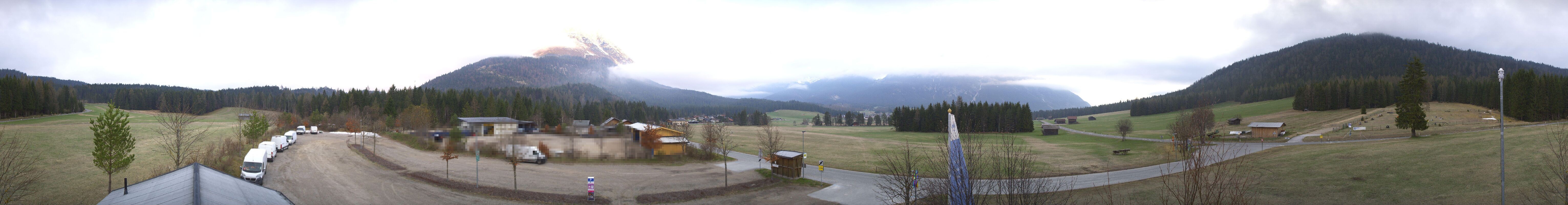 Archiv Foto Webcam Leutasch Moos - Rödlach Parkplatz