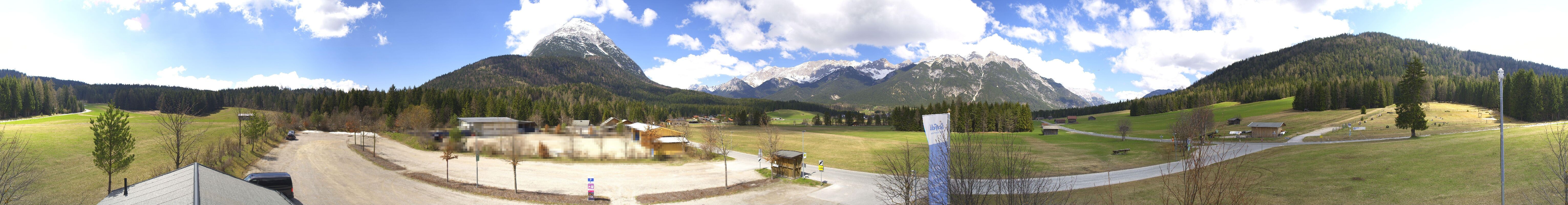 Archiv Foto Webcam Leutasch Moos - Rödlach Parkplatz