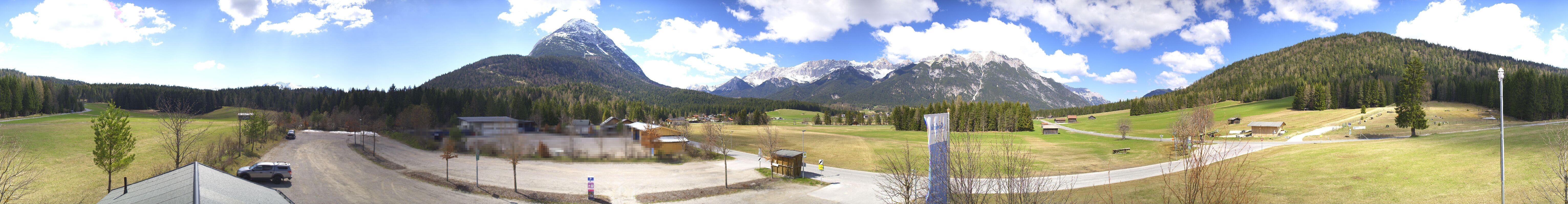 Archiv Foto Webcam Leutasch Moos - Rödlach Parkplatz