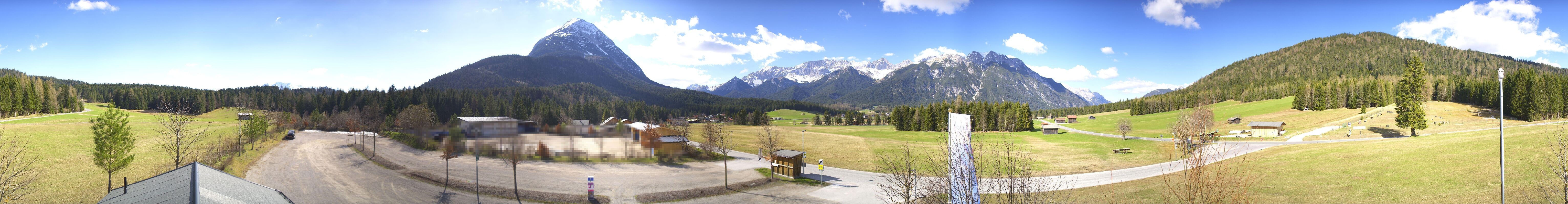 Archiv Foto Webcam Leutasch Moos - Rödlach Parkplatz