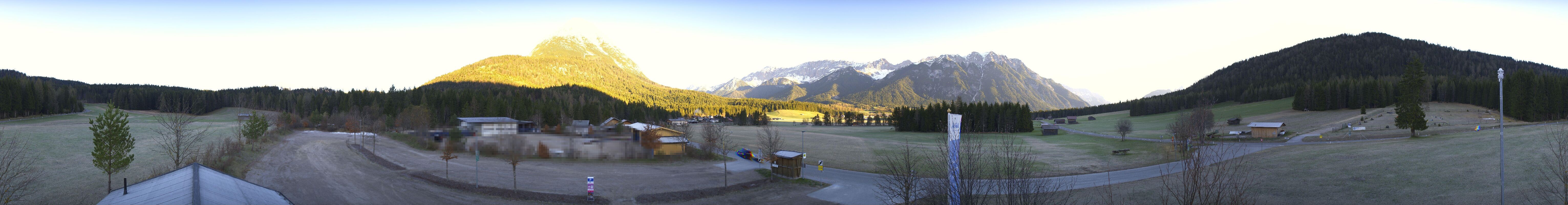 Archiv Foto Webcam Leutasch Moos - Rödlach Parkplatz